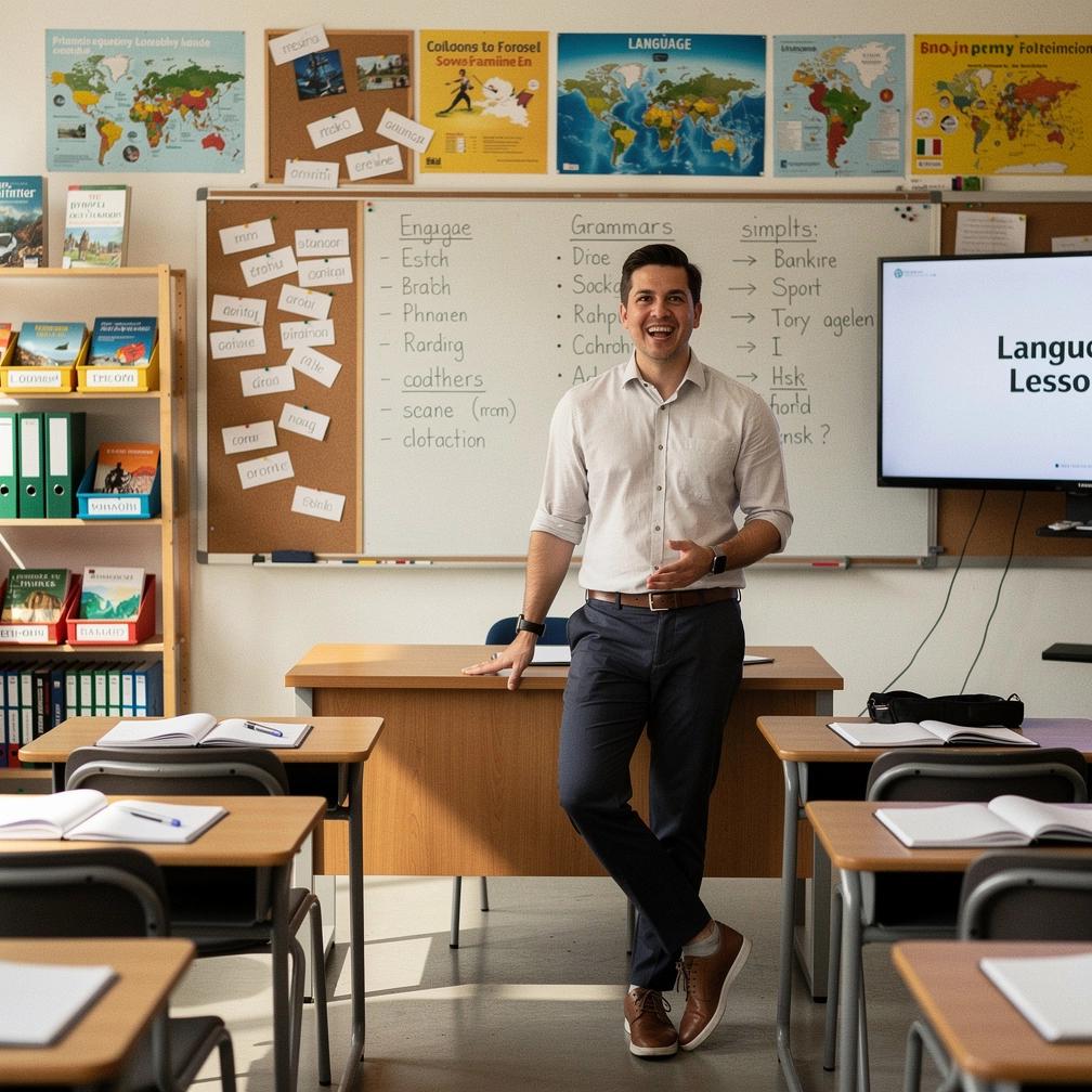 Online learning platform interface showing interactive exercises for English language proficiency tests